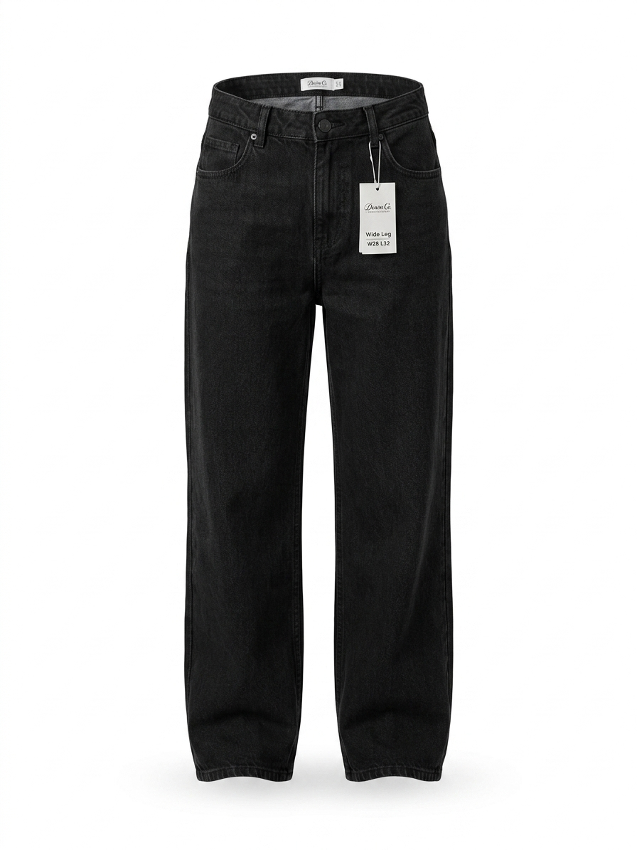 Fear of God Essentials Off-Black Straight-Leg / Relaxed Denim Jeans