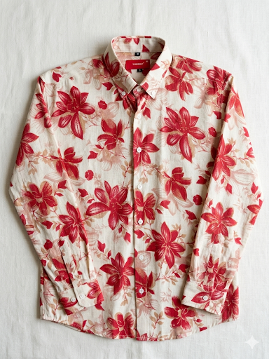 Torrez Men's Textured Floral Casual Button-Down Shirt