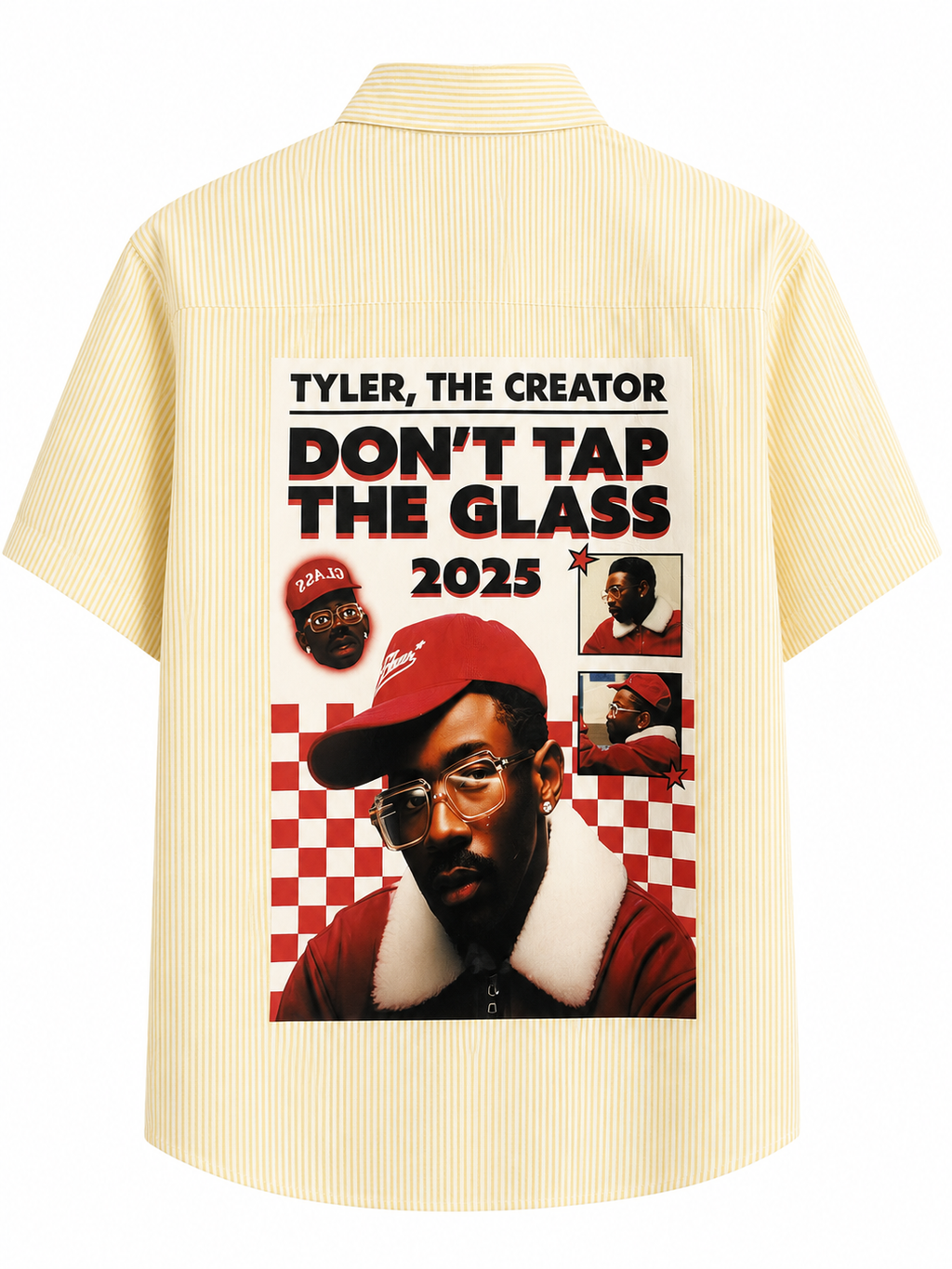 Streetwear Marketplace (Highly Searchable) Supreme x Tyler, The Creator "Don't Tap The Glass" Striped Shirt - Yellow/White (2025)