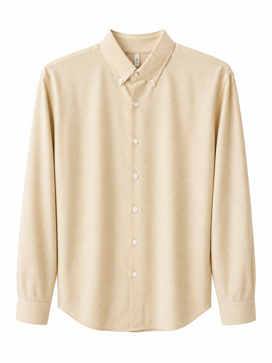 Classic Beige Micro Check Formal Shirt