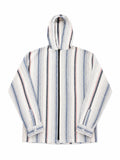 Men's Textured Multi-Stripe Full-Zip Hooded Shirt