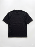 Beepin’ Asymmetric Zip Detail Oversized Half Sleeve T-Shirt – Black
